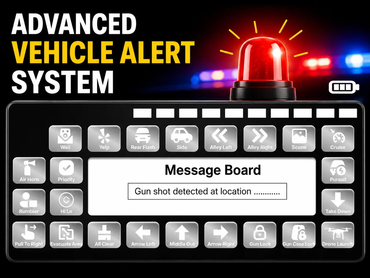 Police Car Control Panel Interface Design by Zeeshan Ahmed